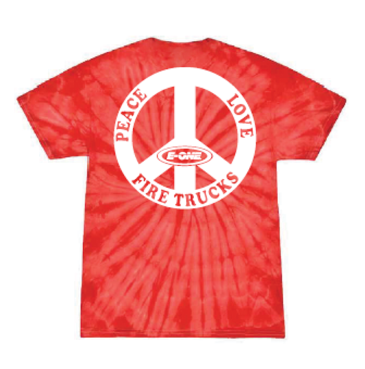 Peace Love & Firetrucks E-ONE Tie Dye T-Shirt - 2 Colors