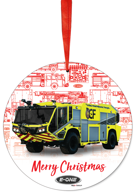 E-ONE Fire Truck Christmas Tree Ornament