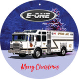 E-ONE Fire Truck Christmas Tree Ornament