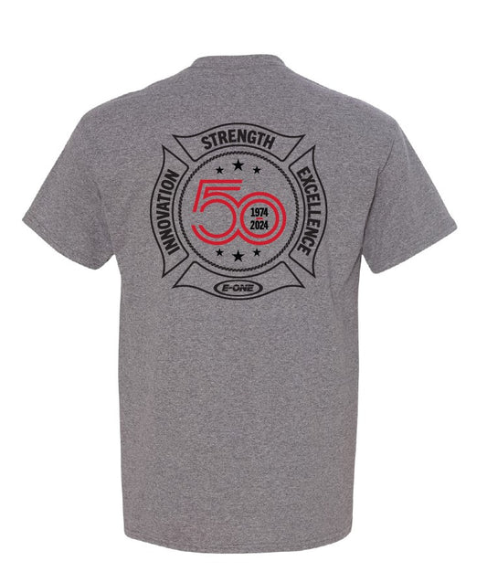 E-ONE 50th Anniversary Maltese Cross T-shirt | Two Colors Available