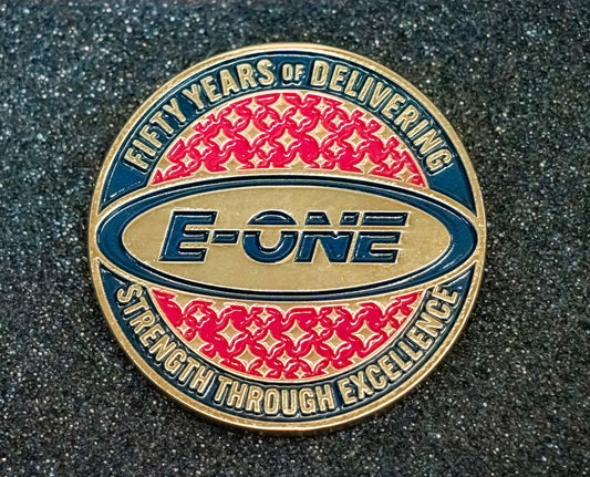 E-ONE Commemorative 50th Anniversary Challenge Coin