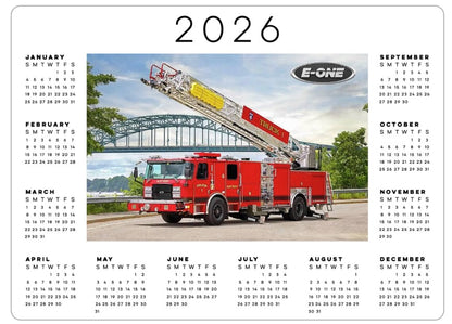 2026 Calendar E-ONE Fire Truck Magnet