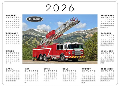 2026 Calendar E-ONE Fire Truck Magnet