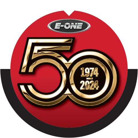 Sticker - E-ONE 50 Years - Round Red