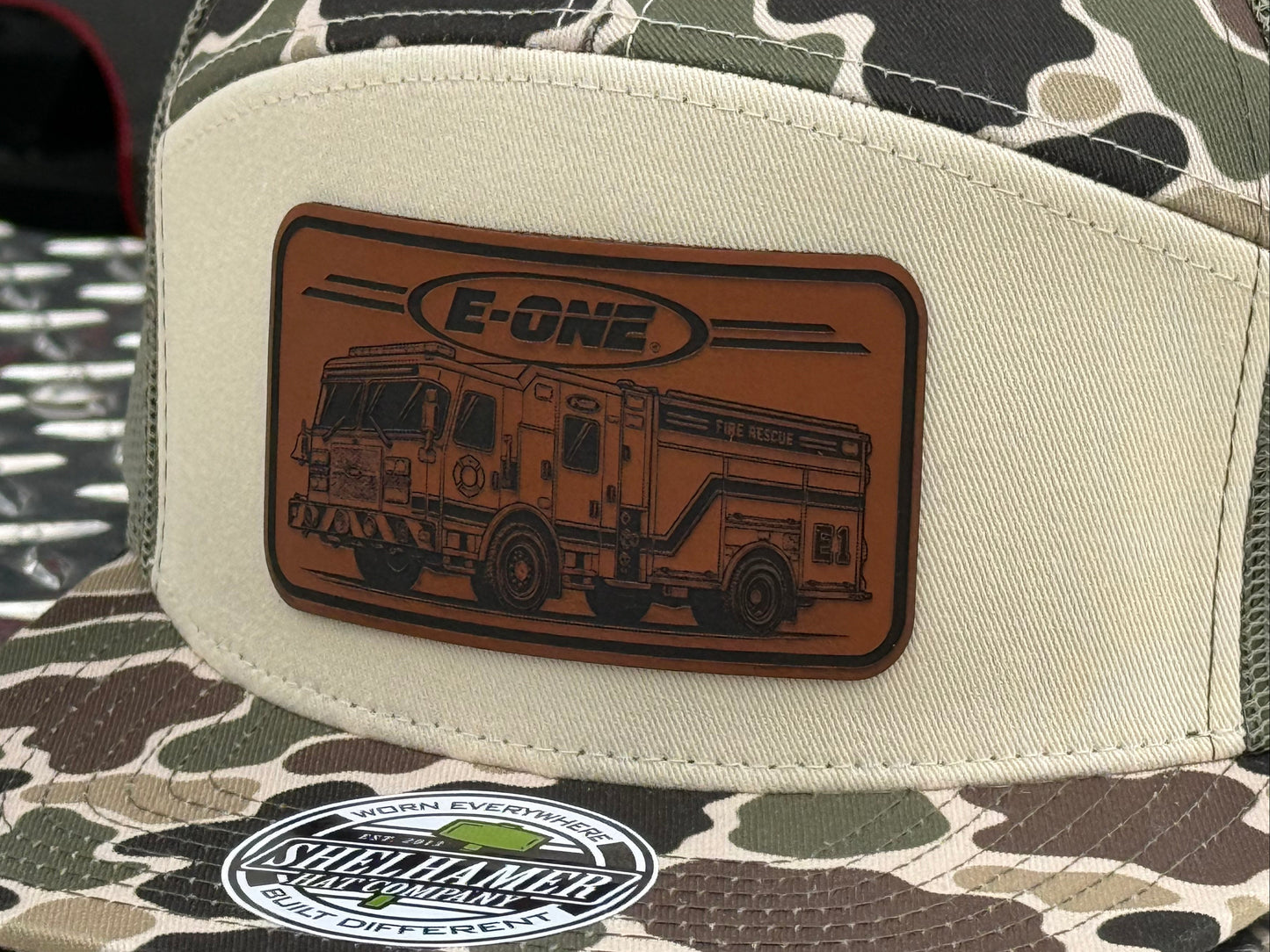 E-ONE Abstract Camo Fire Truck Patch Cap