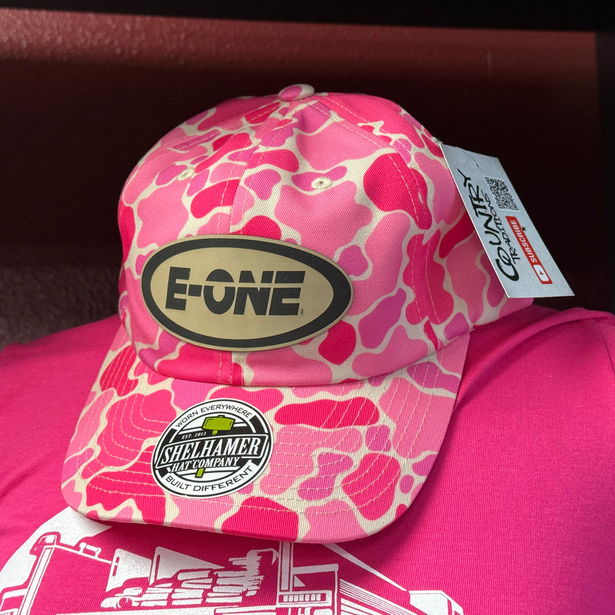 E-ONE Pink Abstract Camo Mom Cap