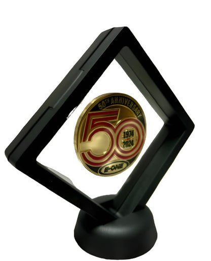 E-ONE 50th Anniversary Challenge Coin Display Case Gift Set