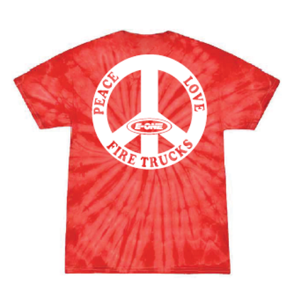Peace Love & Firetrucks E-ONE Tie Dye T-Shirt - 2 Colors