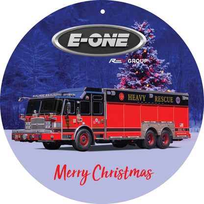 E-ONE Fire Truck Christmas Tree Ornament