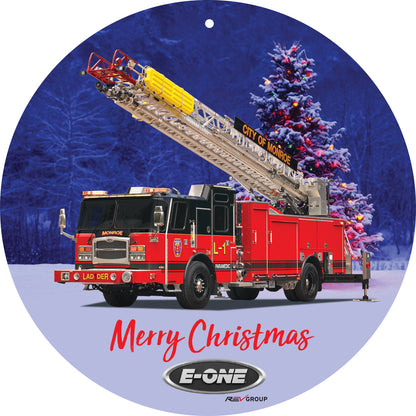 E-ONE Fire Truck Christmas Tree Ornament