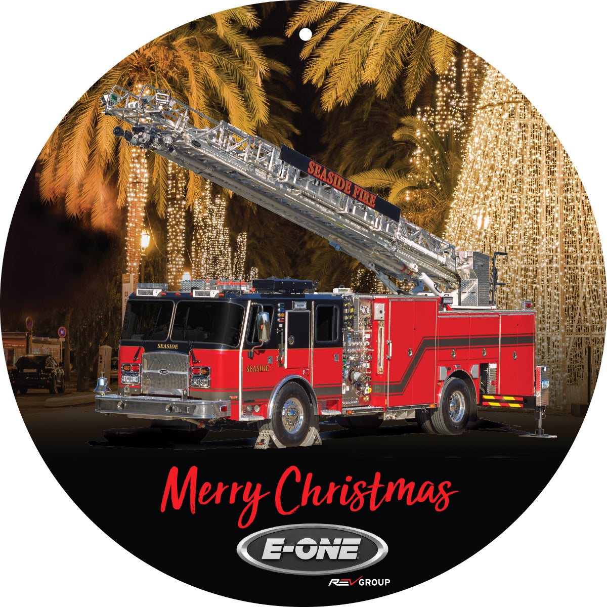 E-ONE Fire Truck Christmas Tree Ornament