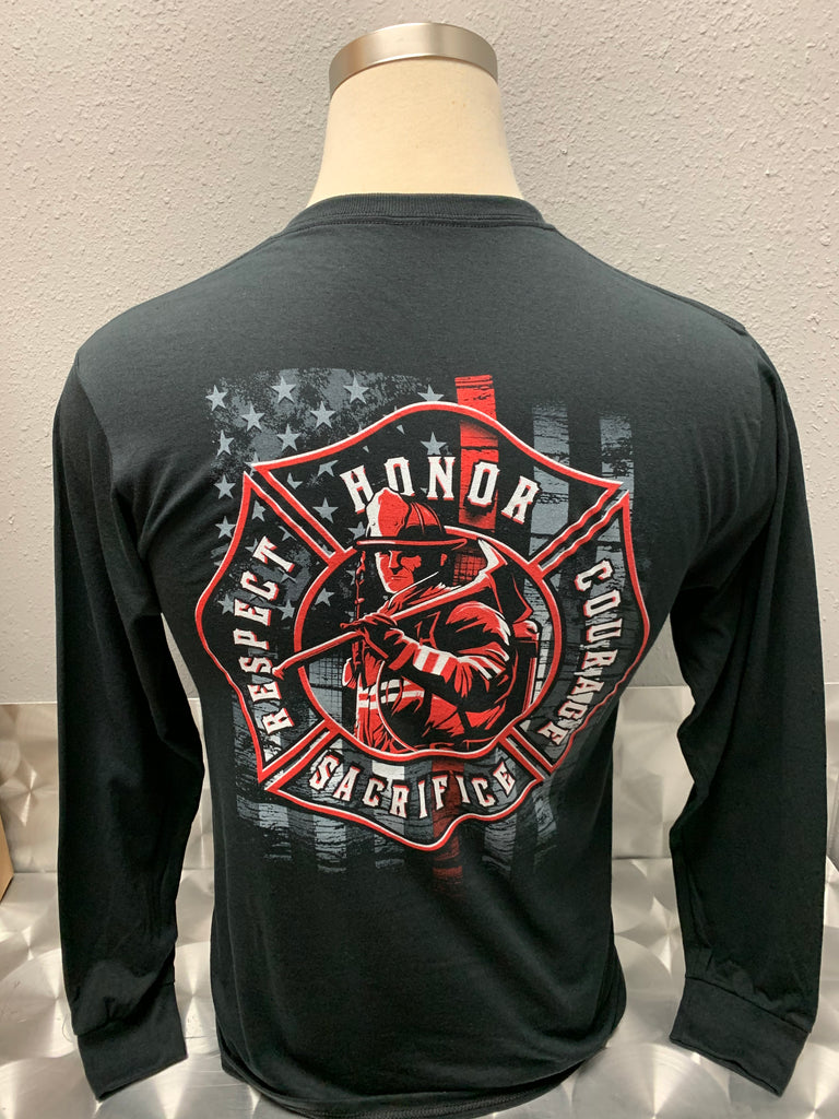 Firefighter Thin Red Line Long Sleeve T-Shirt