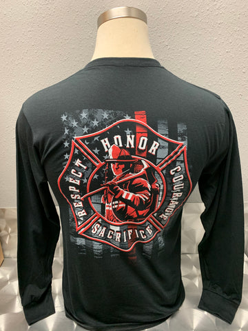 Firefighter/Thin Red Line Long Sleeve T-Shirt