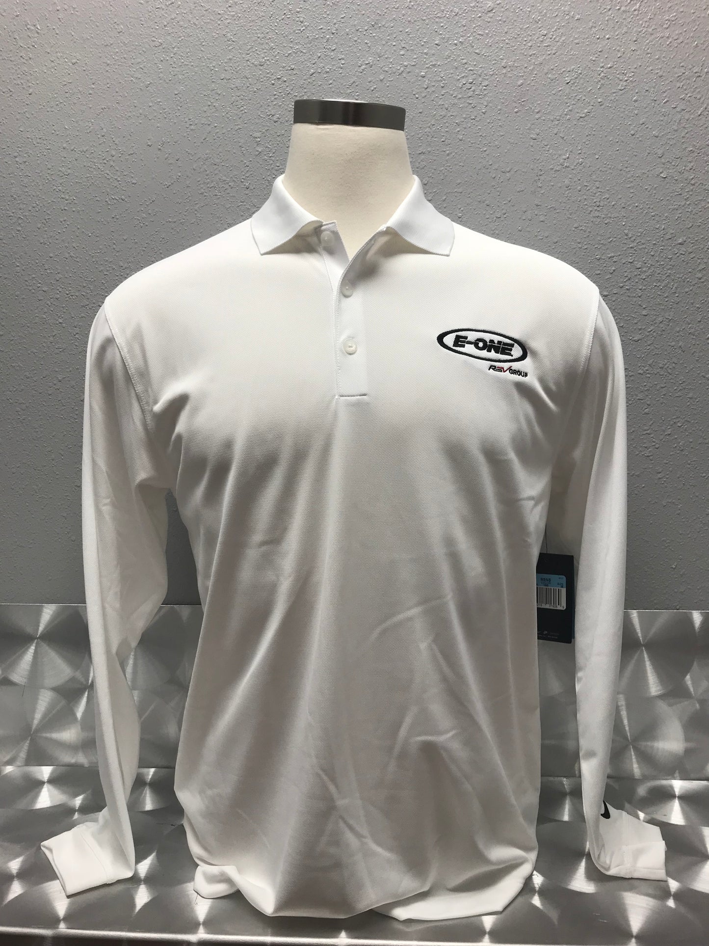 White Long Sleeves Nike Dri-FIt Polo