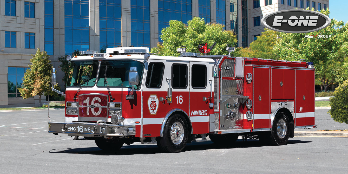 E-ONE Fire Truck Metal Prints