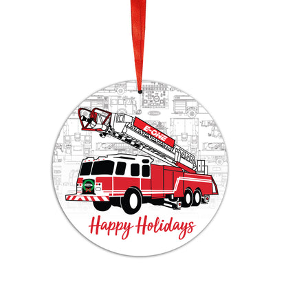 E-ONE Fire Truck Christmas Tree Ornament