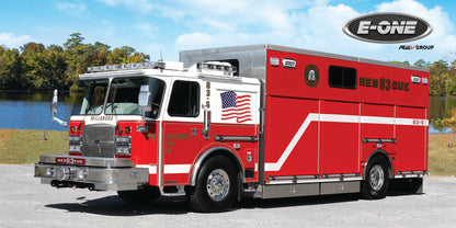 E-ONE Fire Truck Metal Prints